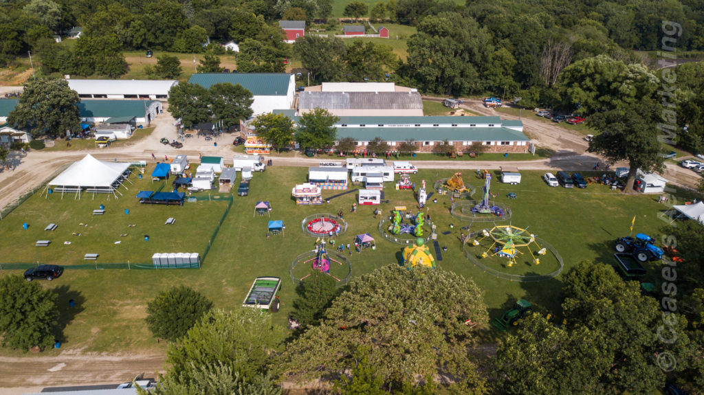 Hamilton County Fair Iowa Aerial Photography by Ceaser's Aerial Marketing